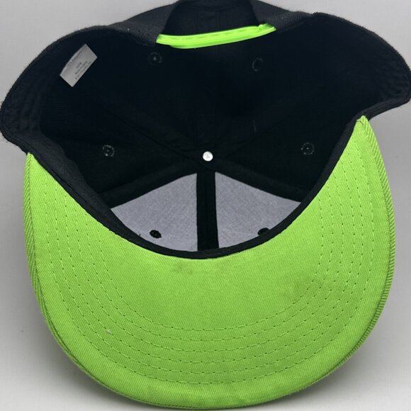 Mountain Dew Snapback Hat Cap Flat Bill Puff Embroidered Logo Multicolor - Picture 4 of 4